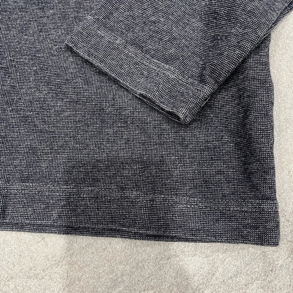 [XL/PTP:23”]Banana Republic Men's Blue Gray Knit 1/4 Zip-Up Cotton Sweatshirt - Picture 2 of 7